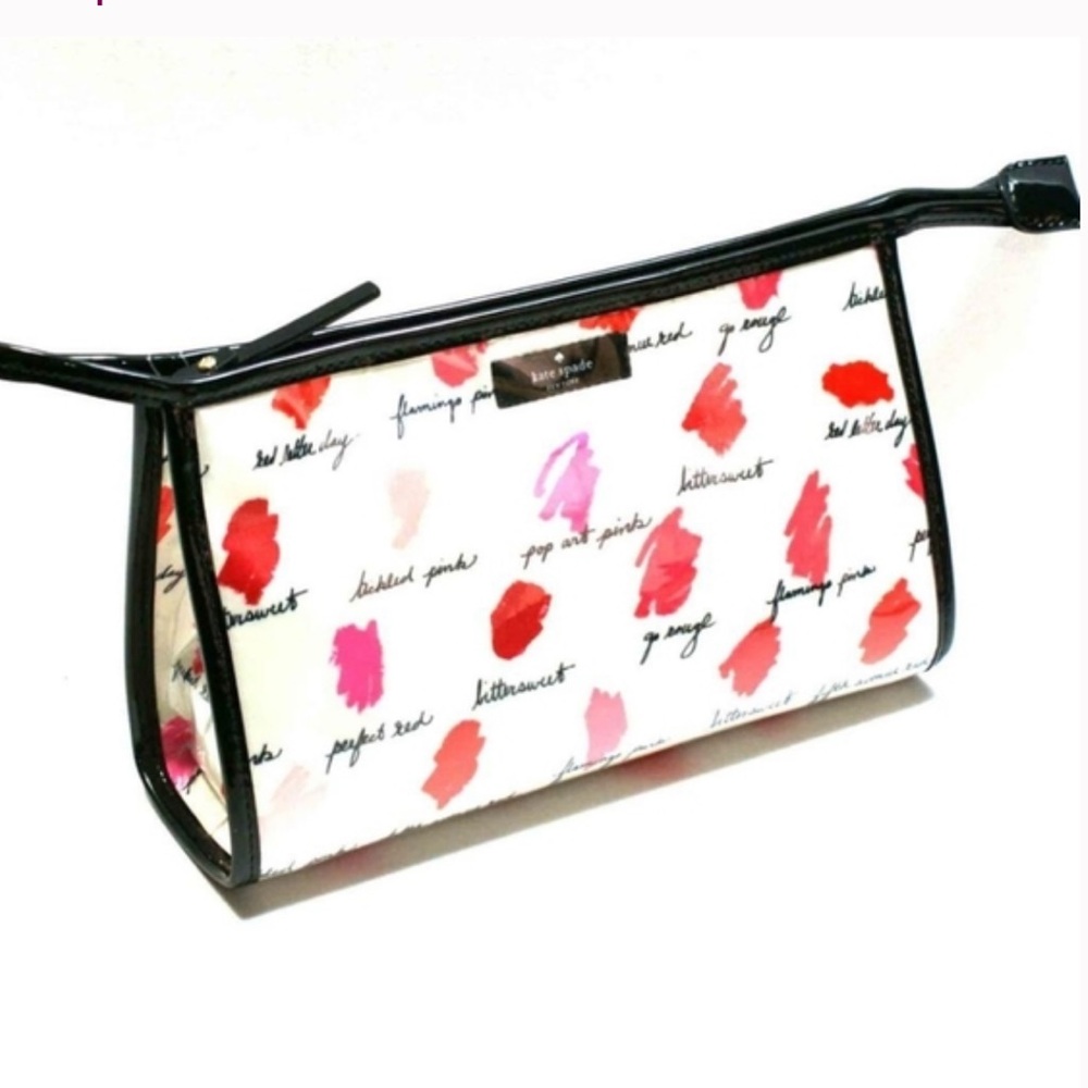 Kate Spade "Lipstick Swatch" makeup bag
